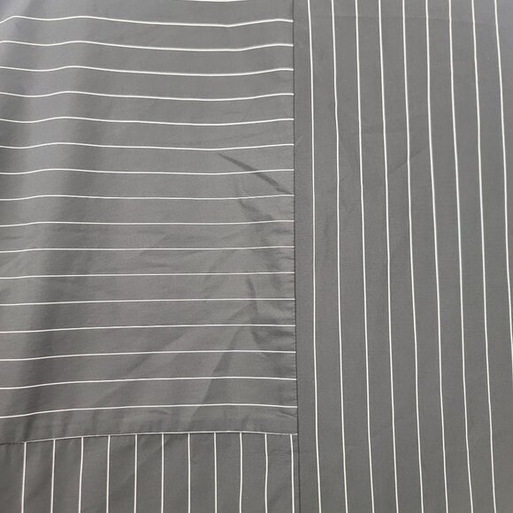 Sun Kim Womens XS Pinstripe Tunic Button Front Pockets USA Lagenlook Designer - Picture 11 of 15